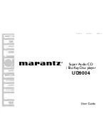 Marantz UD9004 User Manual preview