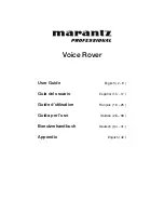 Marantz Voice Rover User Manual preview