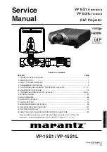 Preview for 1 page of Marantz VP15S1 SERIES Service Manual