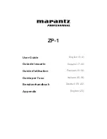 Marantz ZP-1 User Manual preview
