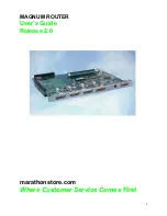 Preview for 1 page of Marathon MAGNUM ROUTER User Manual