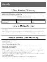 Preview for 8 page of Marathon MAR86BLS Use & Care Manual