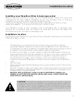 Preview for 4 page of Marathon MBWC24-2DSS Owner'S Use And Care Manual