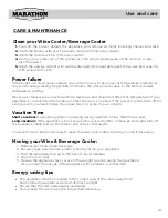 Preview for 10 page of Marathon MBWC24-2DSS Owner'S Use And Care Manual