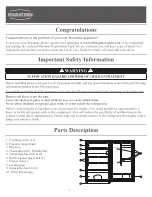 Preview for 2 page of Marathon MCR44BL Use And Care Manual