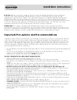 Preview for 4 page of Marathon MER241SS Owner'S Use And Care Manual