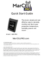 MarCELL PRO MAR PRO Quick Start Manual preview