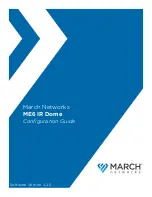 March Networks ME6 IR Dome Configuration Manual предпросмотр