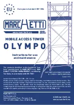 Preview for 1 page of Marchetti OLYMPO Instructions For Use And Maintenance Manual