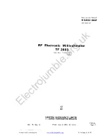 Предварительный просмотр 1 страницы Marconi Instruments tf2603 Instruction Manual