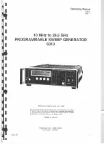 Preview for 1 page of Marconi 6313 Operating Manual