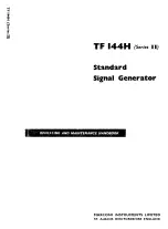 Предварительный просмотр 1 страницы Marconi TF 144H Series Operating And Maintenance Handbook