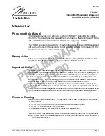 Preview for 1 page of Marconi TRIND C00011-005 Series Installation Manual