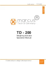 Preview for 1 page of MARcus TD-200 Operation Manual