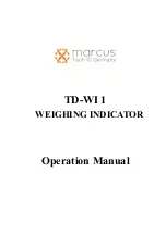 Предварительный просмотр 1 страницы MARcus TD-WI 1 Operation Manual