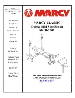 Marcy CLASSIC MCB-5702 Owner'S Manual preview