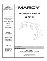 Предварительный просмотр 1 страницы Marcy MARCY SB-10112 Owner'S Manual