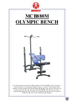 Marcy MCB880M OLYMPIC BENCH Manual preview