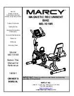 Marcy ME-1019R Owner'S Manual preview