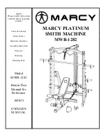 Предварительный просмотр 1 страницы Marcy MWB-1282 Owner'S Manual