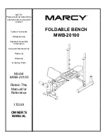 Marcy MWB-20100 Owner'S Manual предпросмотр