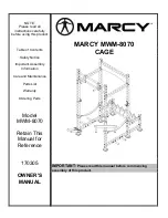 Marcy MWM-8070 Owner'S Manual предпросмотр