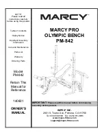 Preview for 1 page of Marcy PM-842 MARCY PRO Owner'S Manual