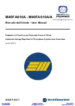 MarelliGenerators M40FA610A User Manual предпросмотр