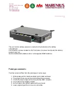 Preview for 2 page of Marenius SD633 Quick Start Manual