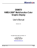 Предварительный просмотр 1 страницы Maretron DSM570 User Manual