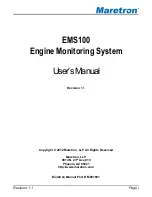 Предварительный просмотр 1 страницы Maretron EMS100 User Manual