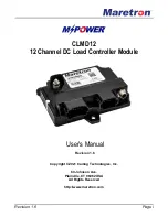 Предварительный просмотр 1 страницы Maretron MPOWER CLMD12 User Manual