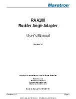 Maretron RAA100 User Manual preview