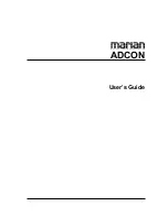 Предварительный просмотр 1 страницы MARIAN ADCON User Manual