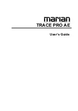 Preview for 1 page of MARIAN TRACE PRO AE User Manual