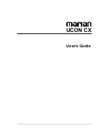 Предварительный просмотр 1 страницы MARIAN UCON CX User Manual