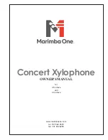 Preview for 1 page of Marimba One Concert Xylophone Owner'S Manual