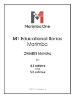 Preview for 1 page of Marimba One M1 Educational Series Owner'S Manual