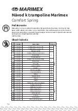 Preview for 16 page of MARIMEX Comfort Spring Manual