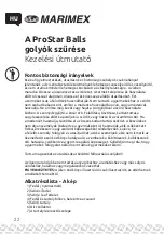 Предварительный просмотр 22 страницы MARIMEX ProStar Balls Instruction Manual