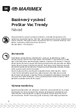 Предварительный просмотр 4 страницы MARIMEX ProStar Vac Trendy Instructions Manual