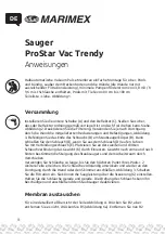 Preview for 6 page of MARIMEX ProStar Vac Trendy Instructions Manual