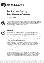 Предварительный просмотр 10 страницы MARIMEX ProStar Vac Trendy Instructions Manual