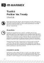 Предварительный просмотр 12 страницы MARIMEX ProStar Vac Trendy Instructions Manual