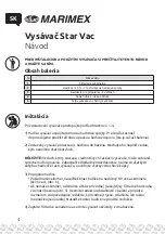 Предварительный просмотр 4 страницы MARIMEX Star Vac Instructions Manual