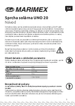 Предварительный просмотр 5 страницы MARIMEX UNO 20 Instruction Manual