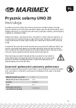 Предварительный просмотр 11 страницы MARIMEX UNO 20 Instruction Manual