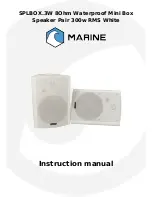 Preview for 1 page of Marine SPLBOX.3W Instruction Manual