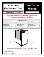 Предварительный просмотр 1 страницы Maritime Geothermal nordic dx-45 Installation Manual