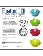 Mark Feldstein & Associates Floating LED TLFC04 Operating Instructions preview